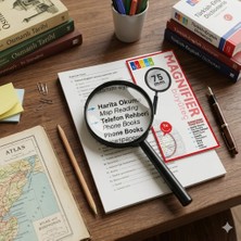 Südor Büyüteç 75 mm Siyah Renkli Çok Amaçlı Kullanım İçin Ergonomik Tasarım