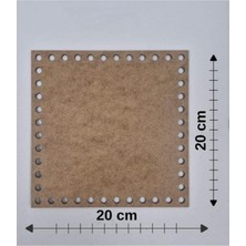Özgürce Ahşap 20X20 cm Örgü Supla Altlığı, Şık ve Dayanıklı Tasarım