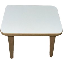 Özgürce Şık Ahşap Dikdörtgen Tabure 29X21, Modern ve Dayanıklı Tasarım