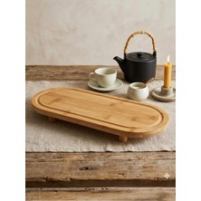 Özgürce Bambu Sunum ve Servis Tahtası, 34X15 Cm, Şık ve Dayanıklı Tasarım