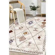 Lioara Home Iskandinav Modern Dijital Baskı Halı |  Yıkanabilir Kaymaz Taban Salon & Yatak Odası Halısı