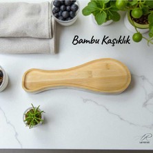 Özgürce Doğal Bambu Kaşıklık, 28 cm Uzunluk, Mutfak Şıklığı ve Dayanıklılığı