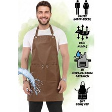 Hawk Era Önlük Şef Garson Restaurant Kafe Aşçı Mutfak Barista Kuaför Deri Iş Önlüğü Iki Cepli