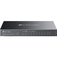 Omada ES210GMP, 10 Port Gigabit, 8 Port Poe+, 1port Gigabit Combo Sfp, 123W, Yönetilebilir Metal Kasa Masaüstü/vesa Switch