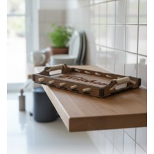 Özgürce Doğal Ahşap ve Hasır Ip Detaylı Bardak Altlığı Seti