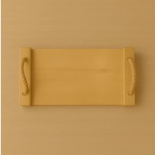 Özgürce El Yapımı Ahşap Ipli Kenarsız Şık Tepsi