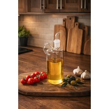 Özgürce Şık 408 Kare Borosilikat Cam Yağdanlık, 400ML, Modern ve Kullanışlı Tasarım