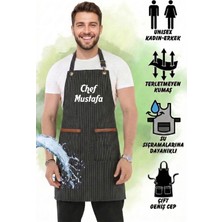 Hawk Era Önlük Kişiye Isme Firmaya Özel Şef Garson Restaurant Kafe Aşçı Mutfak Barista Kuaför Siyah Iş Önlüğü