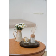 Özgürce Koyu Ahşap Ayaklı Dekoratif Organizer ile Şık Düzenleme