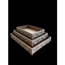 Özgürce Model Ahşap Dekoretif Çok Maçlı Tepsi, Şık ve Fonksiyonel Tasarım