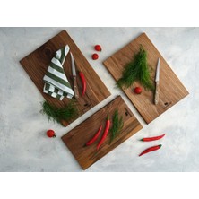 Özgürce Doğal Ceviz Kesme Tahtası Seti, Lazerle Kişiselleştirme Hediye