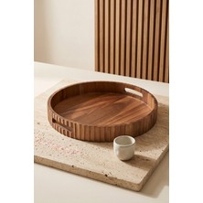 Özgürce Yuvarlak Dekoratif Tepsi 35CM, Şık ve Fonksiyonel Ev Dekorasyonu