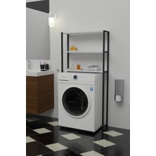 PremiumPort Banyo Düzenleyici Raf, Makina Üstü, Beyaz, Pratik ve Şık Tasarım