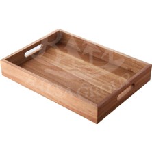 Özgürce Şık Dikdörtgen Büyük Servis Tepsisi 35X25CM, Çay ve Kahve Sunumu Için