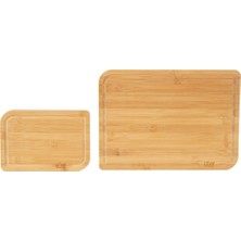 Özgürce Doğal Bambu Kesme Tahtası Seti, Şık ve Dayanıklı Mutfak Gereci