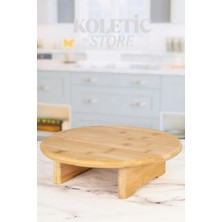 Özgürce Bambu Ayaklı Yuvarlak Doğrama ve Sunum Tahtası