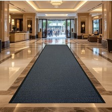 Hobbyhane Gri Nem Alıcı Paspas, Kaymaz Taban, Kapı Paspası,  İşyeri Giriş Paspası, En 90 Cm -120 Cm Ölçü Seçenekli