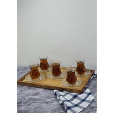 Özgürce Dikdörtgen Çay Tepsisi, 41X29 Cm, Şık ve Kullanışlı Ev Dekorasyonu