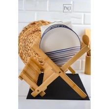Özgürce Bambu Katlanabilir Tabaklık, Şık ve Pratik Mutfak Düzeni 47X32 cm