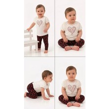 Pekmini Bebe 3/12 Ay Çiçek Taytlı Pamuk Bebek Takımı