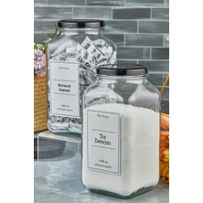 PremiumPort Çiftli Toz Deterjan ve Bulaşık Tableti Seti 3000 ml Cam Kavanoz