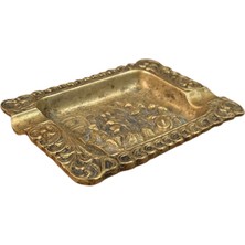 Özgürce Şık Pirinç Avrupa Kül Tablası 13X9,5 Cm, Zarif Tasarım