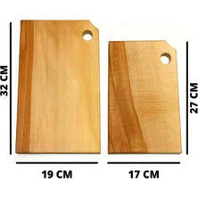 Özgürce Çiftli Ahşap Kesme Tahtası Seti, Pratik ve Şık Mutfak Gereçleri