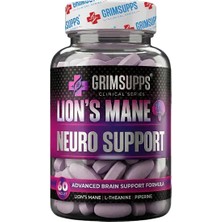 Grimlabs Grımsupps Lıon's Mane Neuro Support L-Theanıne & N-Acetyl Tyrosıne 60 Tablets