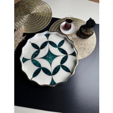 Özgürce Şık Akrilik Yuvarlak Tepsi 38CM, Ev ve Davetler Için Zarif Seçenek