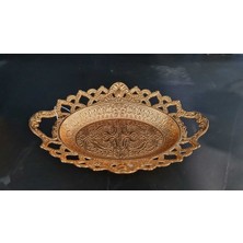 Özgürce Şık Oval Metal Hurmalık, Çerezlik, Şekerlik ve Lokumluk Seti