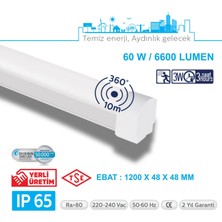 Teletek LED Etanj 60W Radar Hareket ve Acil Durum Kitli  - Otopark, Depo ve Garaj Tipi - Su Geçirmez Tavan Lambası