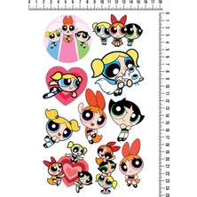 Bsb Powerpuff Girls Arkası Mıknatıslı Sticker Etiket Magnet A012