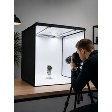 Kenly 80X80 cm Profesyonel LED Işıklı Ürün Fotoğraf Çekim Çadırı – Katlanabilir Fotoğraf Stüdyosu, Gölgesiz Çekim, E-Ticaret Uyumlu