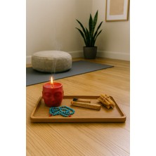 Özgürce Küçük Dikdörtgen Ahşap Tepsi 15X26CM, Sunum ve Çay-Kahve Servisi