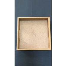 Özgürce Ahşap Tepsi 20X20CM, Şık ve Dayanıklı, Ev ve Dekorasyon Için Uygun