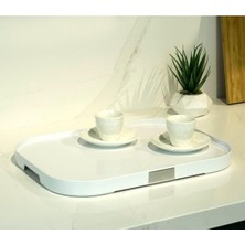 Özgürce Primanova Mutfak Servis Tepsisi 40X30 cm Beyaz, Şık ve Dayanıklı Tasarım