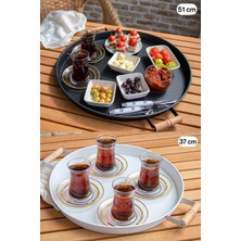Özgürce Yüksek Kaliteli, Şık Metal Yuvarlak Tepsi Seti, Şık Sunumlar Için Ideal
