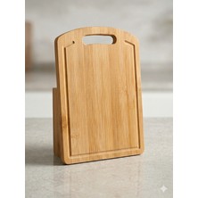 Özgürce Bambu Oluklu Kesme Tahtası 28X20 Cm, Şık ve Dayanıklı Mutfak Gereci