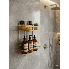 PremiumPort Paslanmaz Banyo Rafı, Şampuan ve Düzenleyici Için Şık Organizer