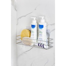 PremiumPort 120 cm Krom Magic Yapışkan Banyo Rafı, Şık ve Dayanıklı Tasarım