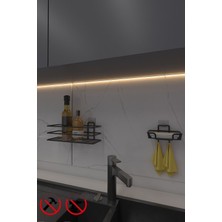 Teknotrust 2'li Yapışkanlı Kancalı Banyo Düzenleyici ve Sabunluk Seti