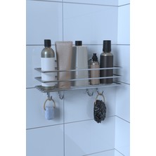 Teknotrust Krom Kaplamalı 4 Kancalı Banyo ve Mutfak Düzenleyici Mat Duş Askısı