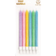 Vipfoni Simli Pastel Mum Seti 15CM 6lı Makaron