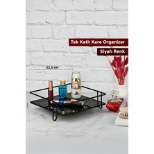 PremiumPort Şık ve Fonksiyonel Tek Katlı Kare Sunumluk Organizer Tepsi