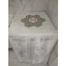 PremiumPort Geometrik Desenli Çamaşır ve Kurutma Makinesi Örtüsü Seti