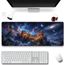 Sonictouch Kozmik Çin Tapınağı Dikişsiz Pürüzsüz Sıvı Geçirmez Xxl Gamer Klavye Mousepad 40X90CM