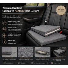 Yatella Miralay Araç Arka Koltuk Doldurma ve Dengeleme Minderi - 40 x 30 cm 3lü  (Bütün Araba Modelleri Ile Uyumludur)