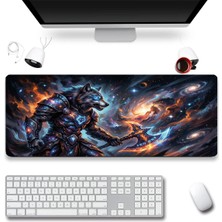 Sonictouch Kurt Savaşçı Siyah Dikişsiz Pürüzsüz Sıvı Geçirmez Xxl Gamer Klavye Mousepad 40X90CM