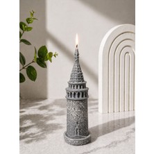 Drn Galata Kulesi Mum 17 cm Dekoratif El Yapımı Hediyelik Mum