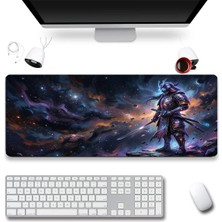 Sonictouch Evren Savaşçısı Samuray Dikişsiz Pürüzsüz Sıvı Geçirmez Xxl Gamer Klavye Mousepad 40X90CM